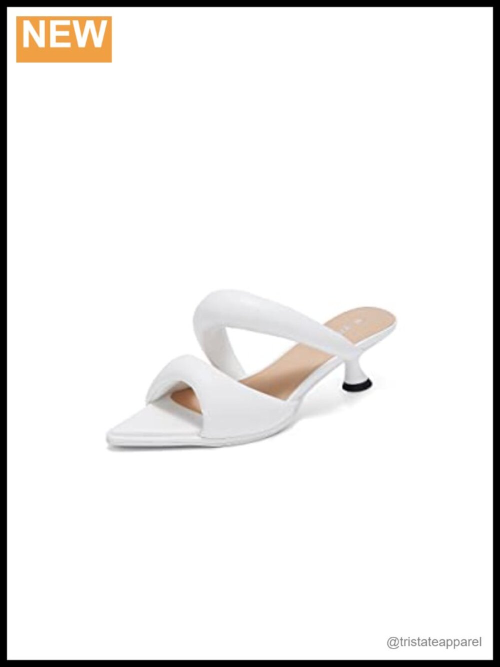 JW PEI Women's Sara Mule Heeled Sandals Vegan Leather